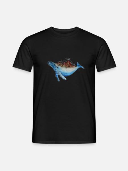 Wal-Vulkan - Männer T-Shirt - Schwarz
