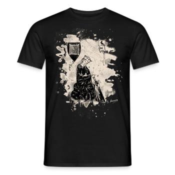 Walther von der Vogelweide - creme bleached - Männer T-Shirt - Schwarz - Vorne - AI Model Male 178 light (178cm)