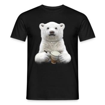 BARISTA (EBENE) - Männer T-Shirt - Schwarz - Vorne - AI Model Male 178 light (178cm)