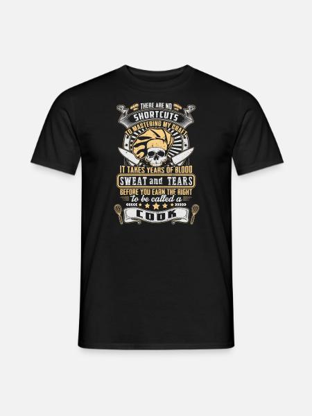 cook no shortcuts - Männer T-Shirt - Schwarz