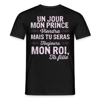 "Mon ROI" - T-shirt homme - noir - Devant - AI Model Male 178 light (178cm)