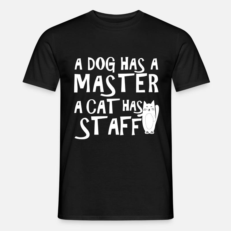 Katze Katzen - Männer T-Shirt - Schwarz