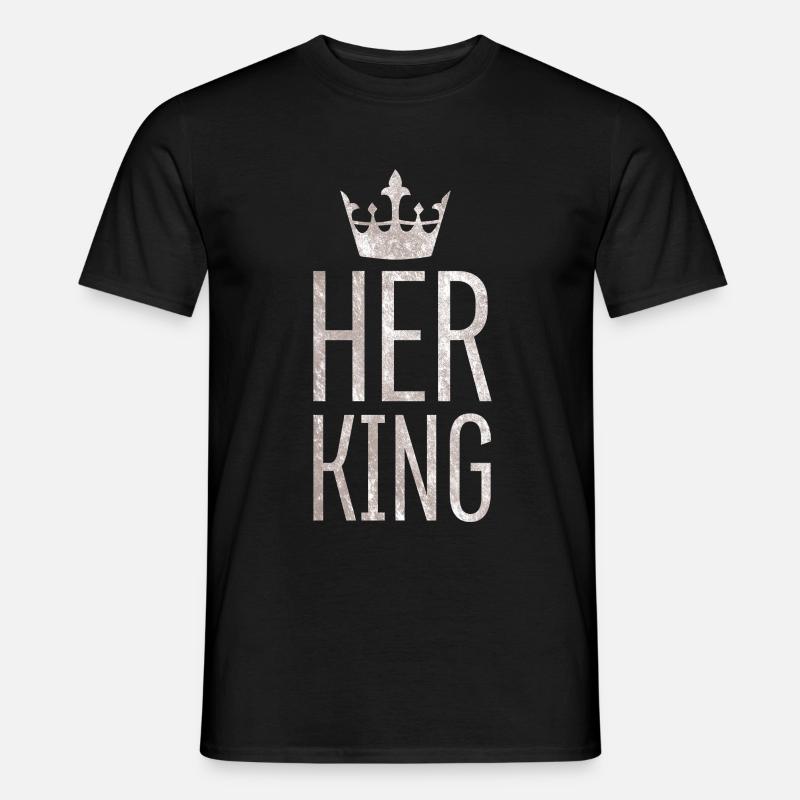 King // Partnershirt (Silver Edition) - Männer T-Shirt - Schwarz