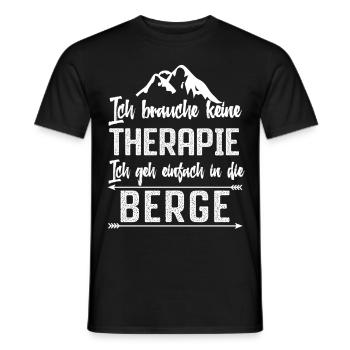 Therapie Berge - Männer T-Shirt - Schwarz - Vorne - AI Model Male 178 light (178cm)