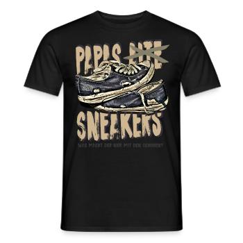 papas snekers.png - Männer T-Shirt - Schwarz - Vorne - AI Model Male 178 light (178cm)