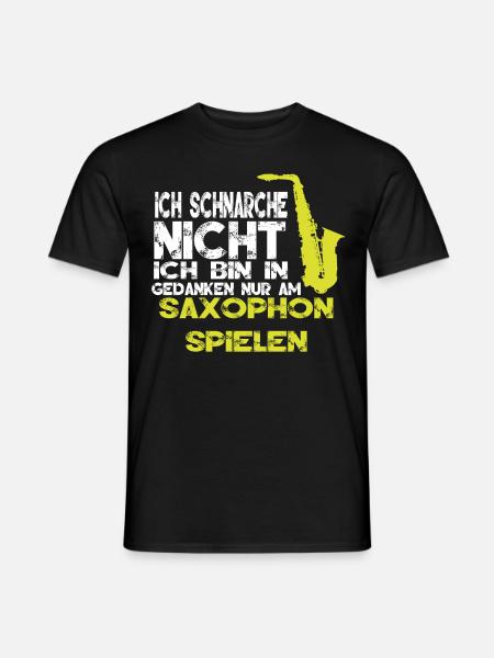 Saxophon Schnarchen - Männer T-Shirt - Schwarz
