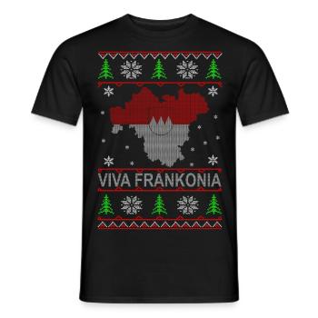 Franken Weihnacht - Männer T-Shirt - Schwarz - Vorne - AI Model Male 178 light (178cm)