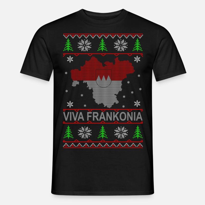 Franken Weihnacht - Männer T-Shirt - Schwarz