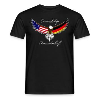 Deutsch amerikanische Freundschaft - Männer T-Shirt - Schwarz - Vorne - AI Model Male 178 light (178cm)