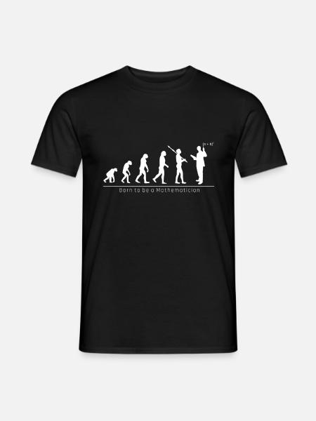 Evolution Mathematiker lustiges cooles Geschenk - Mænd T-shirt - sort