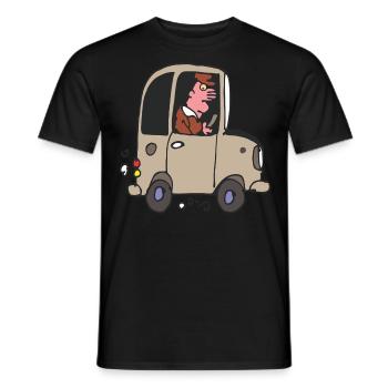Caricature de conducteur de voiture - T-shirt homme - noir - Devant - AI Model Male 178 light (178cm)