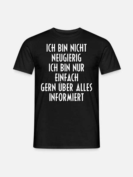 Curious info sayings gift gift idea - Men's T-Shirt - black