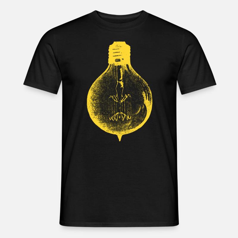 A light goes on Retro light bulb - Men’s T-shirt - black
