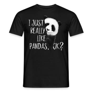 J'adore les pandas, d'accord? panda drôle - T-shirt homme - noir - Devant - AI Model Male 178 light (178cm)