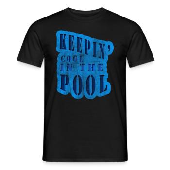 Cool dans la piscine - T-shirt homme - noir - Devant - AI Model Male 178 light (178cm)