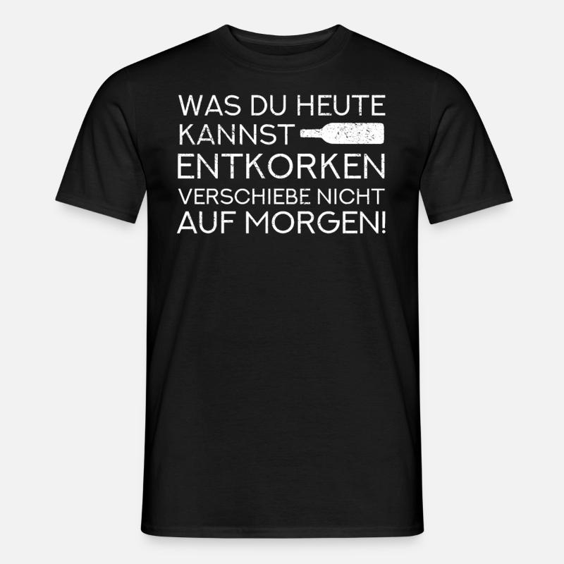 Wein - Männer T-Shirt - Schwarz