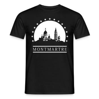 MONTMARTRE Tee Shirt - T-shirt homme - noir - Devant - AI Model Male 178 light (178cm)
