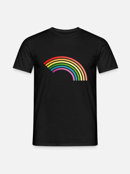 Bunter Regenbogen - Männer T-Shirt - Schwarz