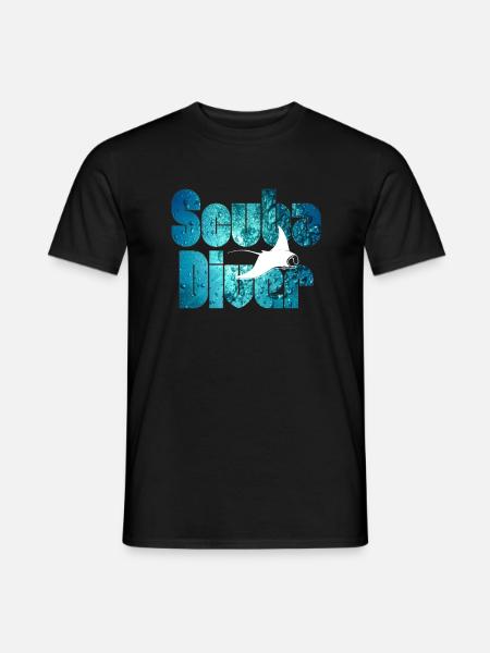 Scuba Diver - Rochen - Männer T-Shirt - Schwarz