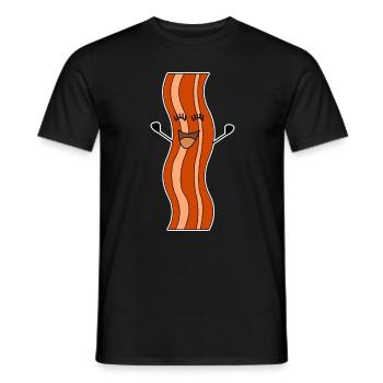 Chemise Bacon Bacon Bacon Strip Cheerful - T-shirt homme - noir - Devant - AI Model Male 178 light (178cm)