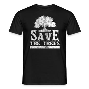Save The Trees - Männer T-Shirt - Schwarz - Vorne - AI Model Male 178 light (178cm)