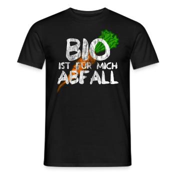 BIO is waste for me - Men's T-Shirt - black - Front - AI Model Male 178 light (178cm)