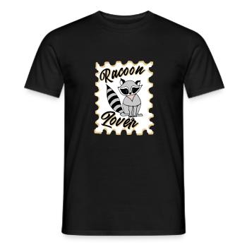 Racoon Lover - T-shirt homme - noir - Devant - AI Model Male 178 light (178cm)