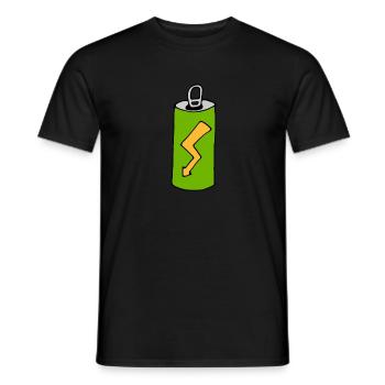 Energydrink-Dose - Männer T-Shirt - Schwarz - Vorne - AI Model Male 178 light (178cm)