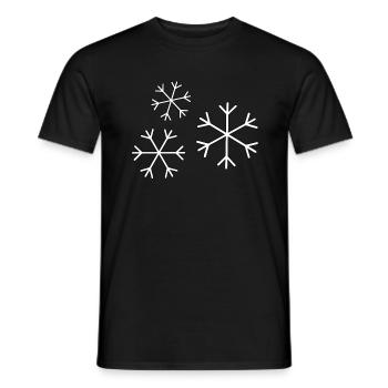 Schneeflocken - Männer T-Shirt - Schwarz - Vorne - AI Model Male 178 light (178cm)