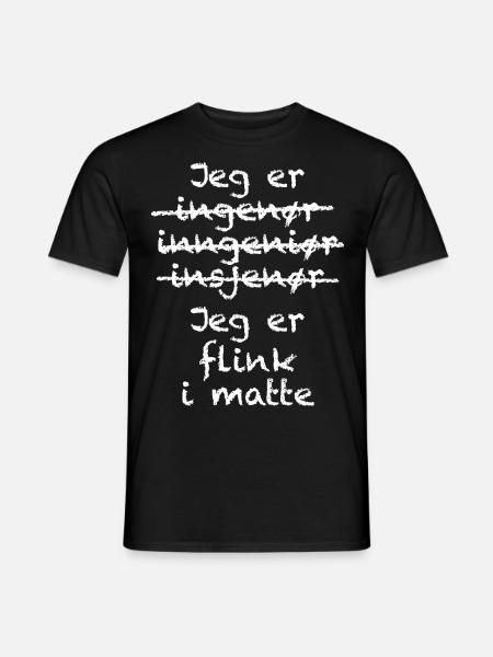 Flink i matte - T-skjorte herre - svart