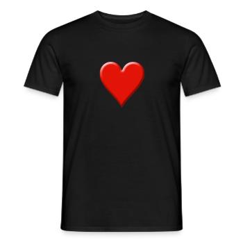 Herz Kartenspiel - Männer T-Shirt - Schwarz - Vorne - AI Model Male 178 light (178cm)