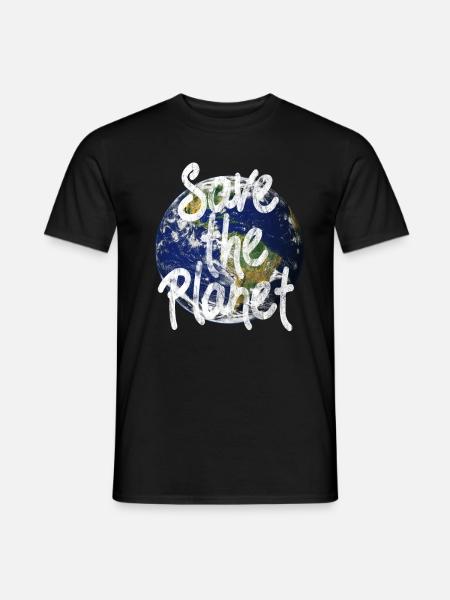 Save the Planet - Männer T-Shirt - Schwarz