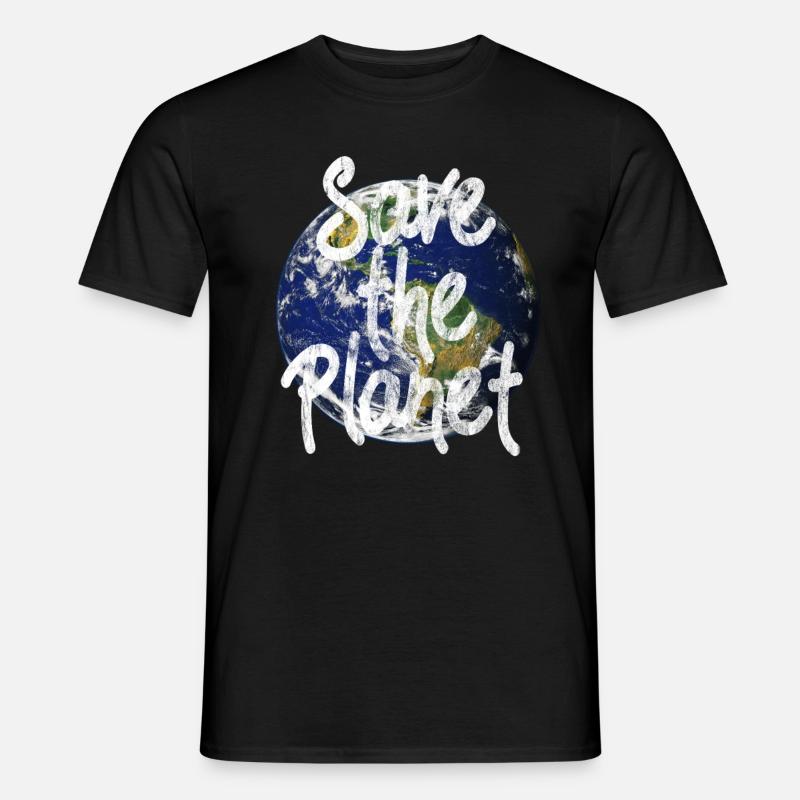 Save the Planet - Männer T-Shirt - Schwarz