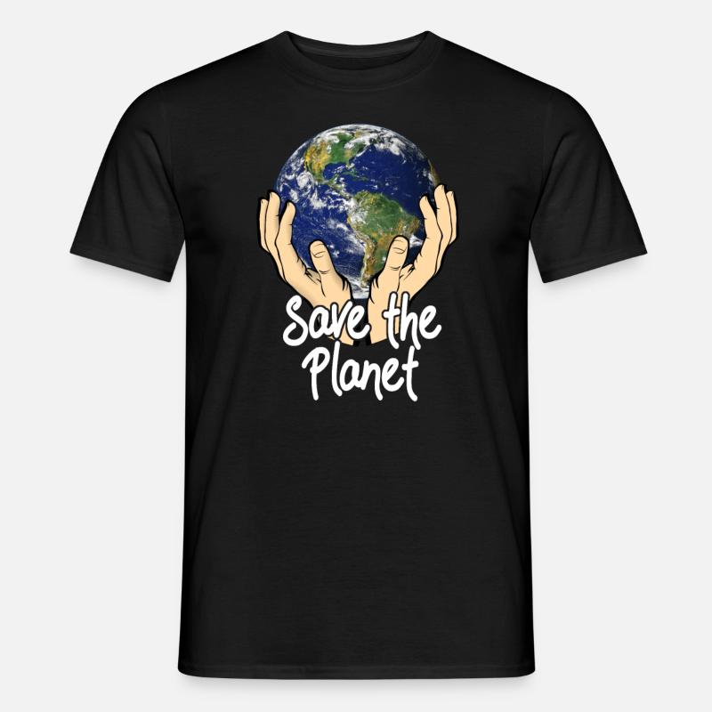 Save The Planet - Männer T-Shirt - Schwarz