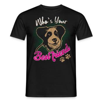 Hund und Hunde - Männer T-Shirt - Schwarz - Vorne - AI Model Male 178 light (178cm)