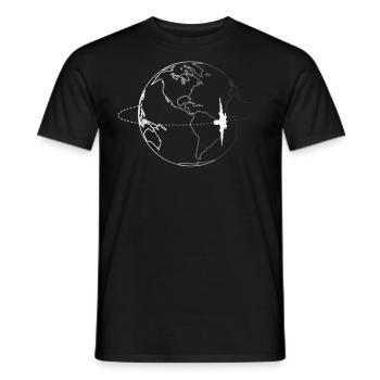 L'avion de liberté de vol de monde d'avion - T-shirt homme - noir - Devant - AI Model Male 178 light (178cm)
