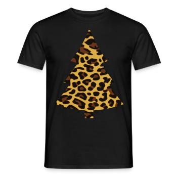 Weihnachtsbaum Leopard - Männer T-Shirt - Schwarz - Vorne - AI Model Male 178 light (178cm)