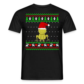 Süßer Frosch Kröte Ugly Weihnachten Geschenk - Männer T-Shirt - Schwarz - Vorne - AI Model Male 178 light (178cm)