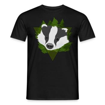 The badger cheeky badger - Men's T-Shirt - black - Front - AI Model Male 178 light (178cm)