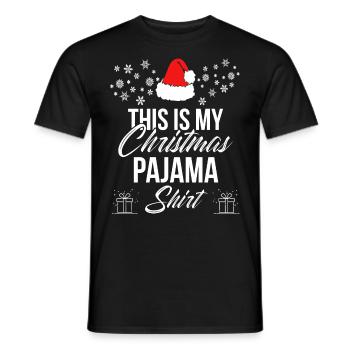 Das ist mein Weihnachts Pijama Shirt Geschenk - Männer T-Shirt - Schwarz - Vorne - AI Model Male 178 light (178cm)