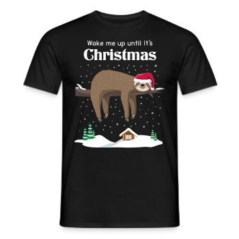 Paresse de noël - T-shirt homme - noir - Devant - AI Model Male 178 light (178cm)