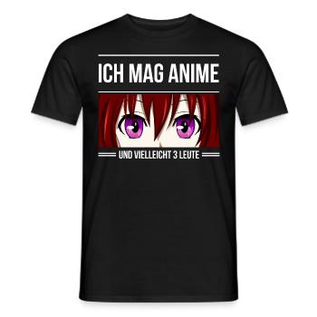 Anime Shirt Ramen Baku Otaku Süß Geek Geschenk - Männer T-Shirt - Schwarz - Vorne - AI Model Male 178 light (178cm)