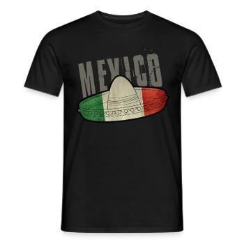 Mexico sombrero - Men's T-Shirt - black - Front - AI Model Male 178 light (178cm)