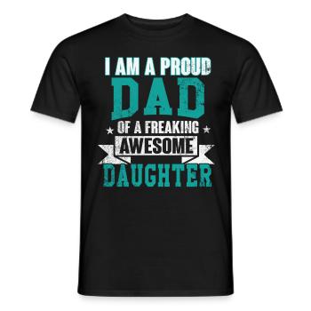 Père et fille - T-shirt homme - noir - Devant - AI Model Male 178 light (178cm)
