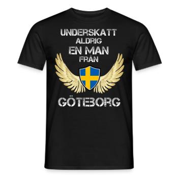 Gothenburg - Men's T-Shirt - black - Front - AI Model Male 178 light (178cm)
