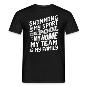 schwimmen schwimmsport - Männer T-Shirt - Schwarz - Vorne - AI Model Male 178 light (178cm)
