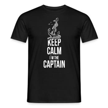 Kapitän Schiff Yacht Boot Geek Lustig Geschenk - Männer T-Shirt - Schwarz - Vorne - AI Model Male 178 light (178cm)