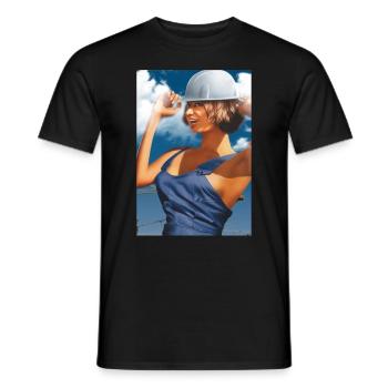 Affiche du communisme de propagande de l'Union soviétique - T-shirt homme - noir - Devant - AI Model Male 178 light (178cm)