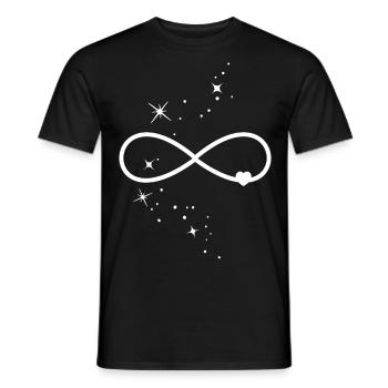 Infinity infinity icon galaxy star - Men's T-Shirt - black - Front - AI Model Male 178 light (178cm)