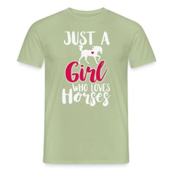 équitation - T-shirt homme - vert sauge - Devant - AI Model Male 178 light (178cm)